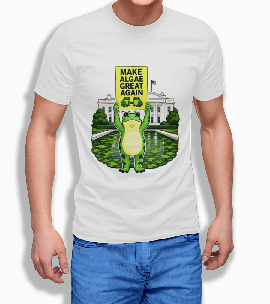 Frogs Team Algae Make Algae Great Again At White House 2026 T-Shirt