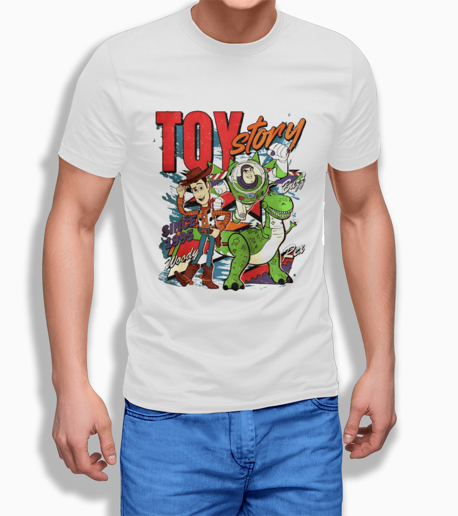 Toy Story Woody Buzz Rex Since 1995 Animated Adventure T-Shirt