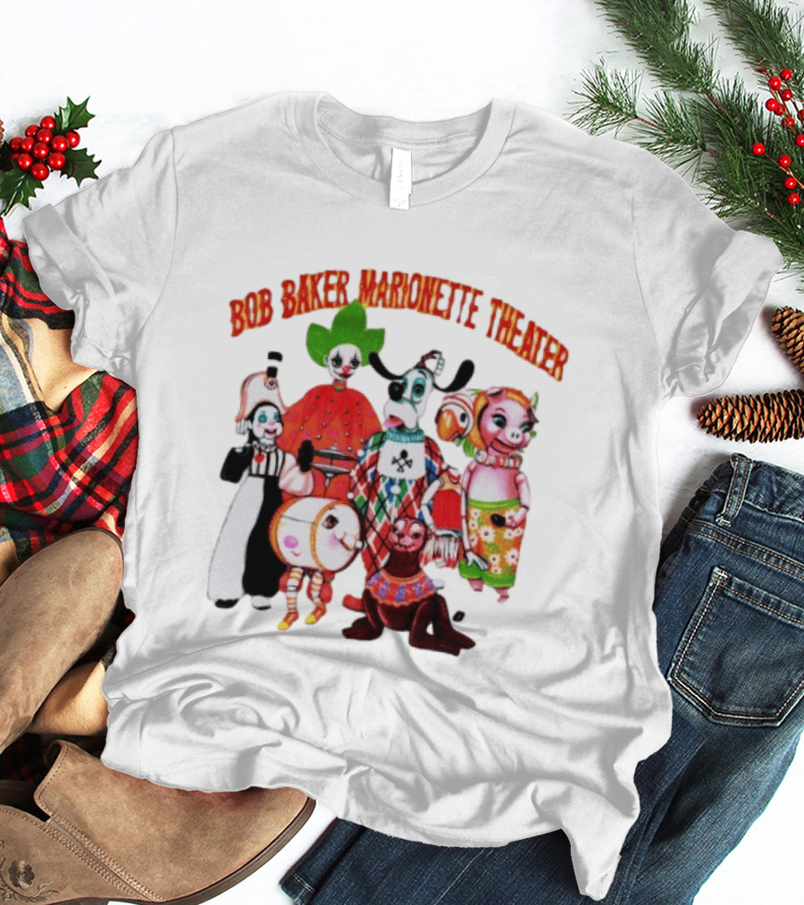 Bob Baker Marionette Theater Clown Dog Pig Characters T-Shirt