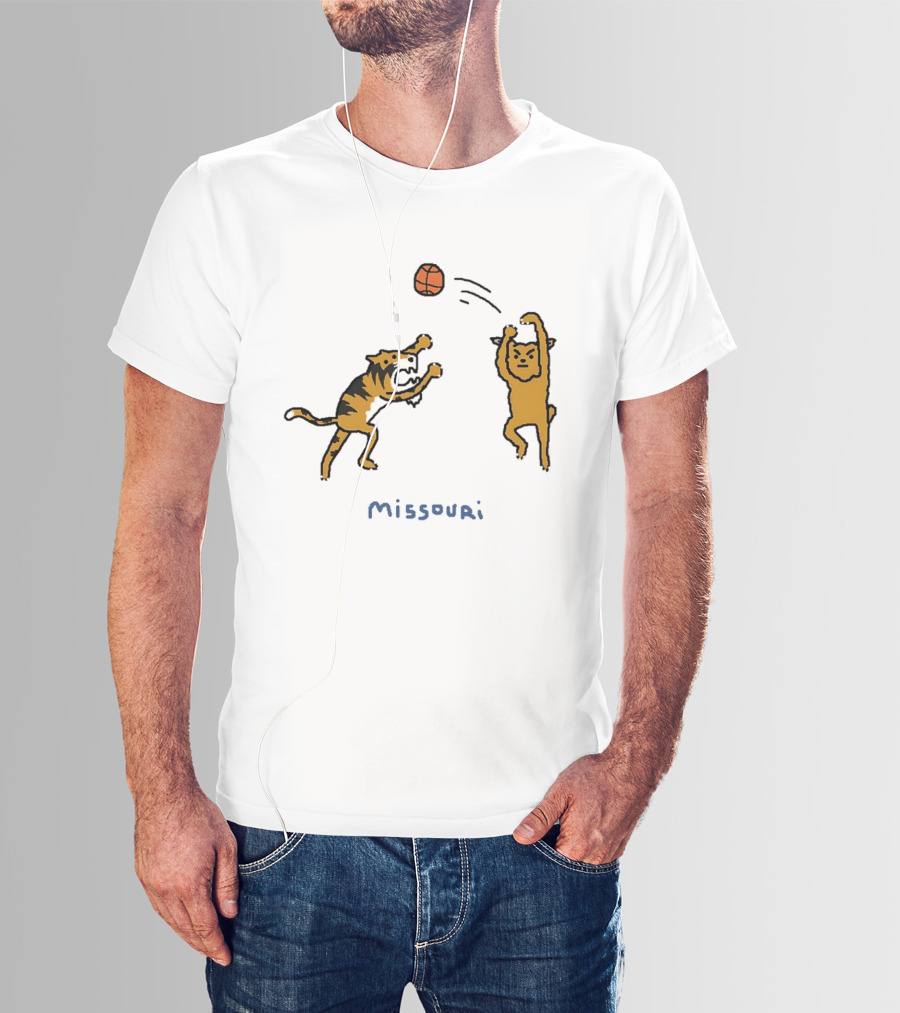 Kentucky Wildcats Vs Missouri Tigers Basketball 2026 SEC Matchup Cartoon T-Shirt
