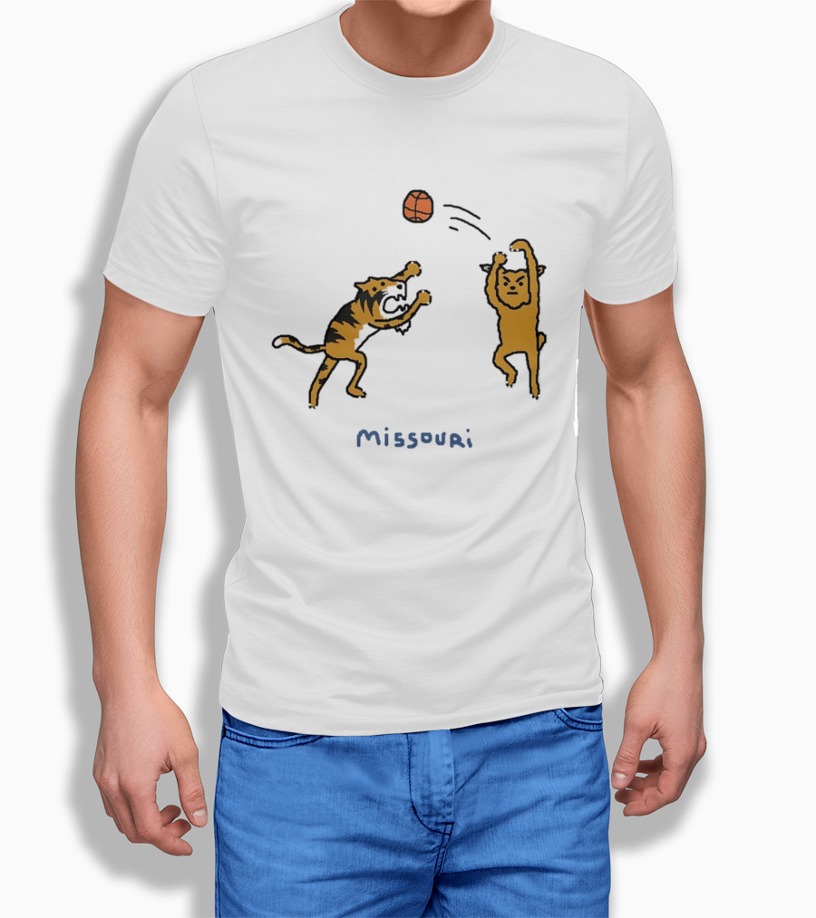 Kentucky Wildcats Vs Missouri Tigers Basketball 2026 SEC Matchup Cartoon T-Shirt