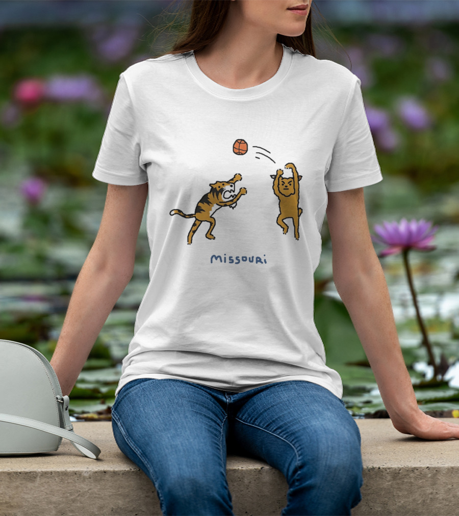 Kentucky Wildcats Vs Missouri Tigers Basketball 2026 SEC Matchup Cartoon T-Shirt