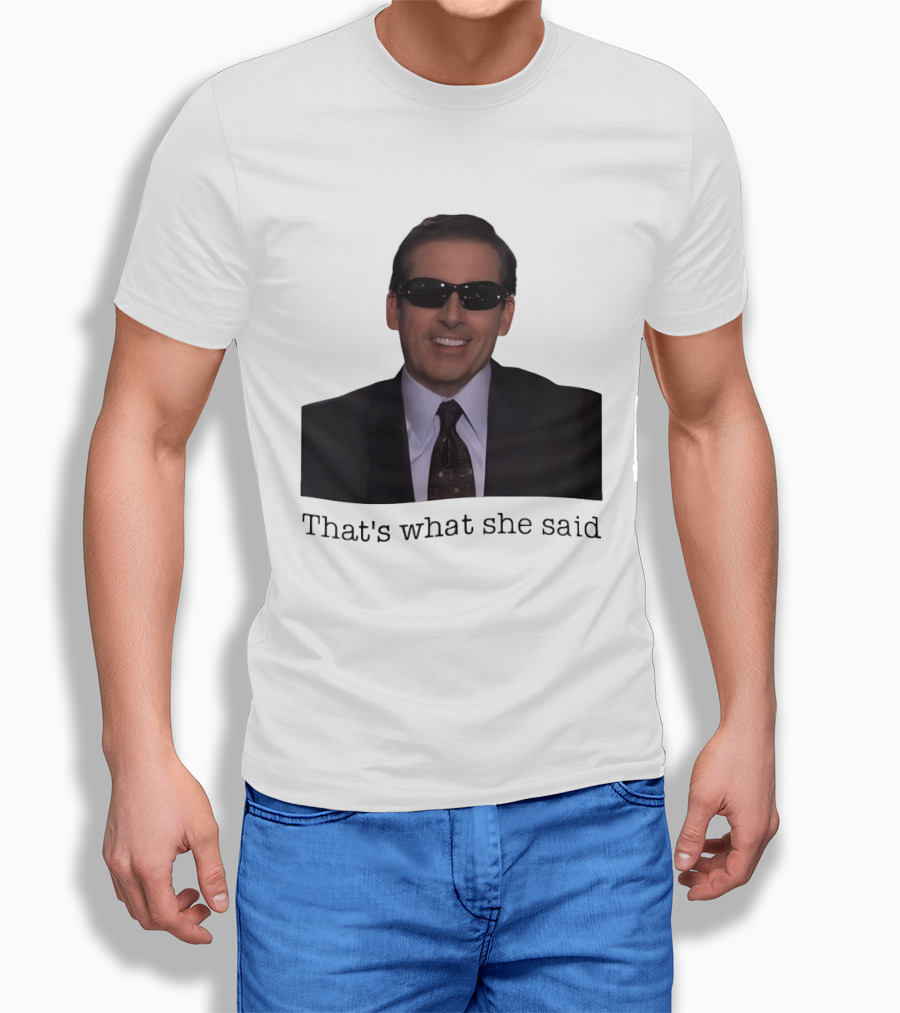 Michael Scott That's What She Said Sunglasses Suit T-Shirt