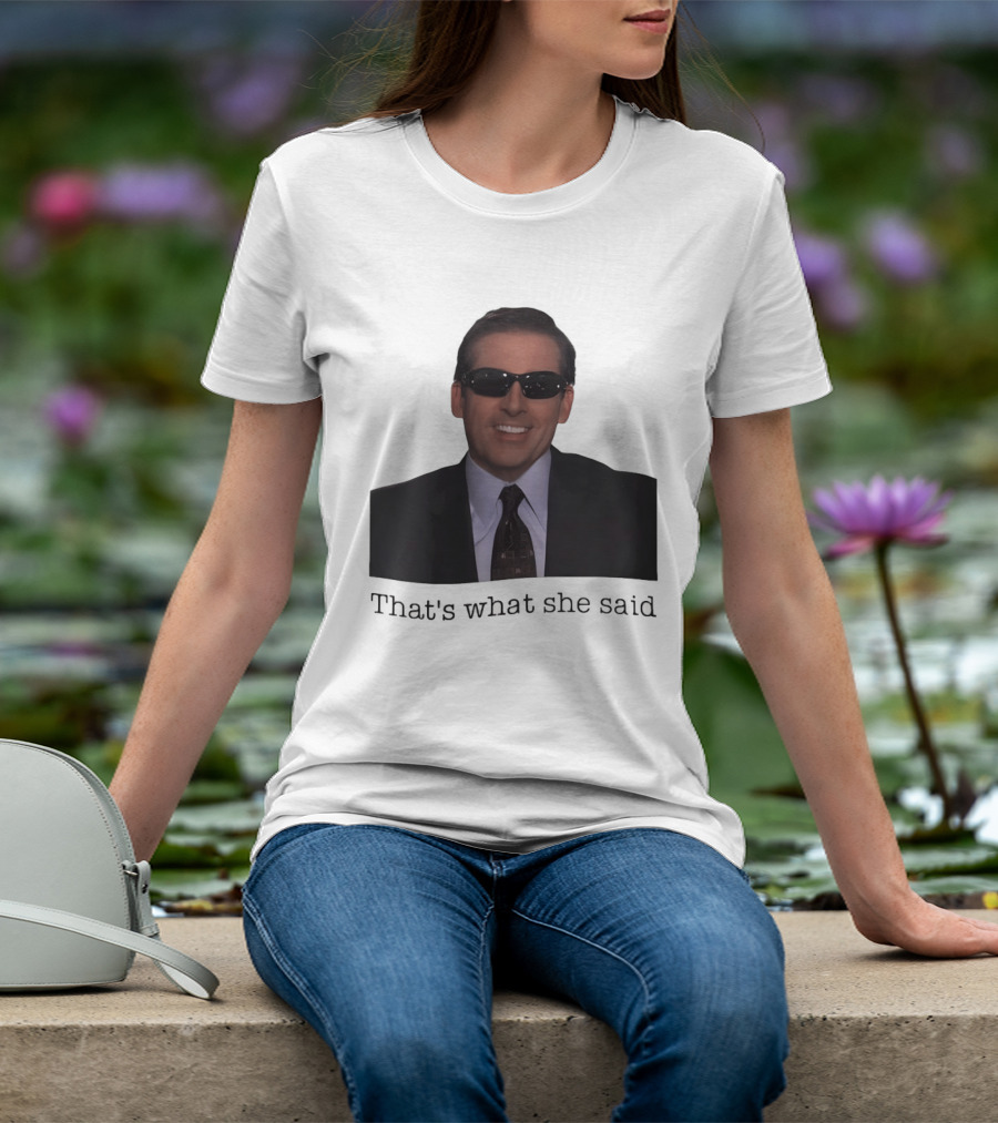 Michael Scott That's What She Said Sunglasses Suit T-Shirt