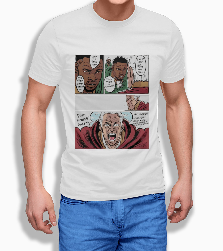 Milwaukee Bucks Giannis Antetokounmpo To Miami Give Up Half Your Team NBA Champion Push Forward T-Shirt
