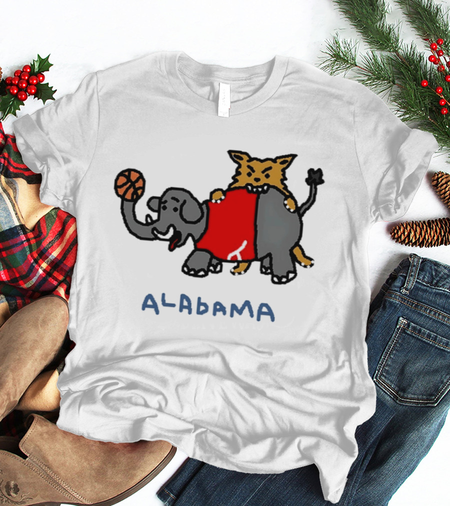 Kentucky Wildcats Vs Alabama Crimson Tide Basketball 2026 SEC Rivalry Paint T-Shirt