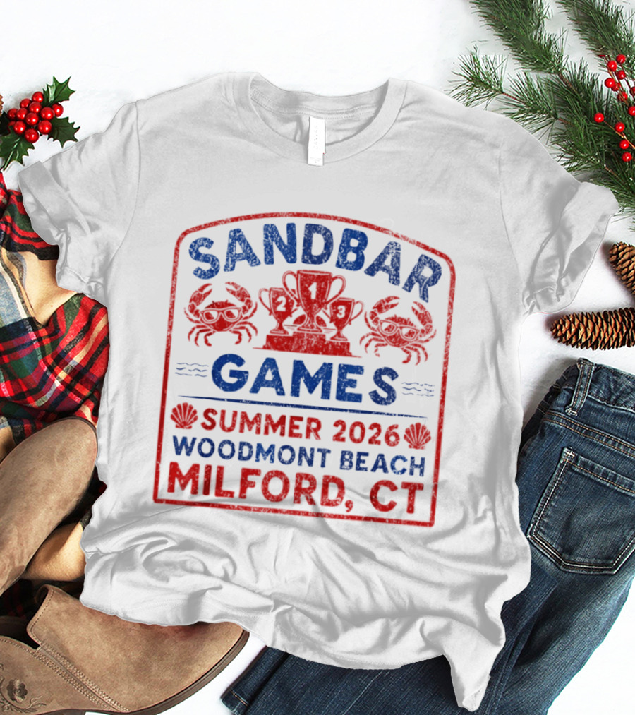 Sandbar Games Summer 2026 Woodmont Beach Milford CT Event T-Shirt