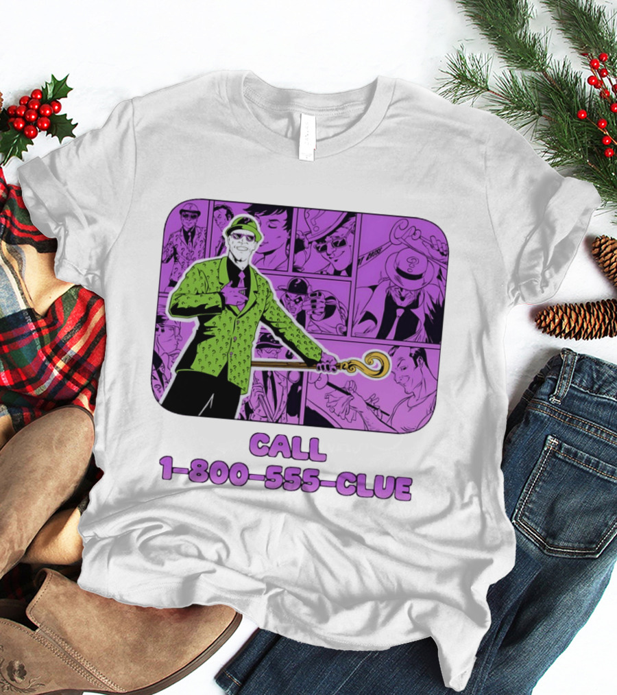 The Riddler Call 1 800 555 CLUE DC Comics Batman T-Shirt