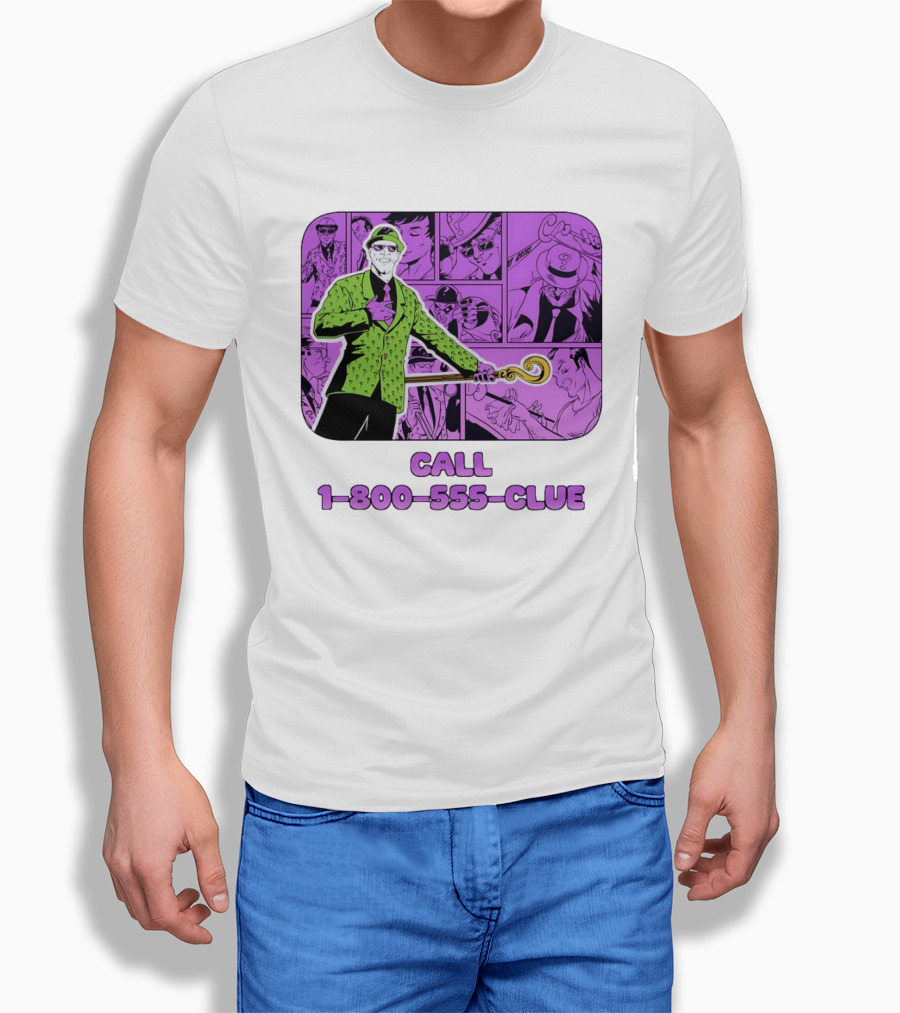 The Riddler Call 1 800 555 CLUE DC Comics Batman T-Shirt