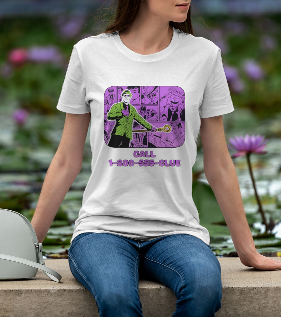 The Riddler Call 1 800 555 CLUE DC Comics Batman T-Shirt