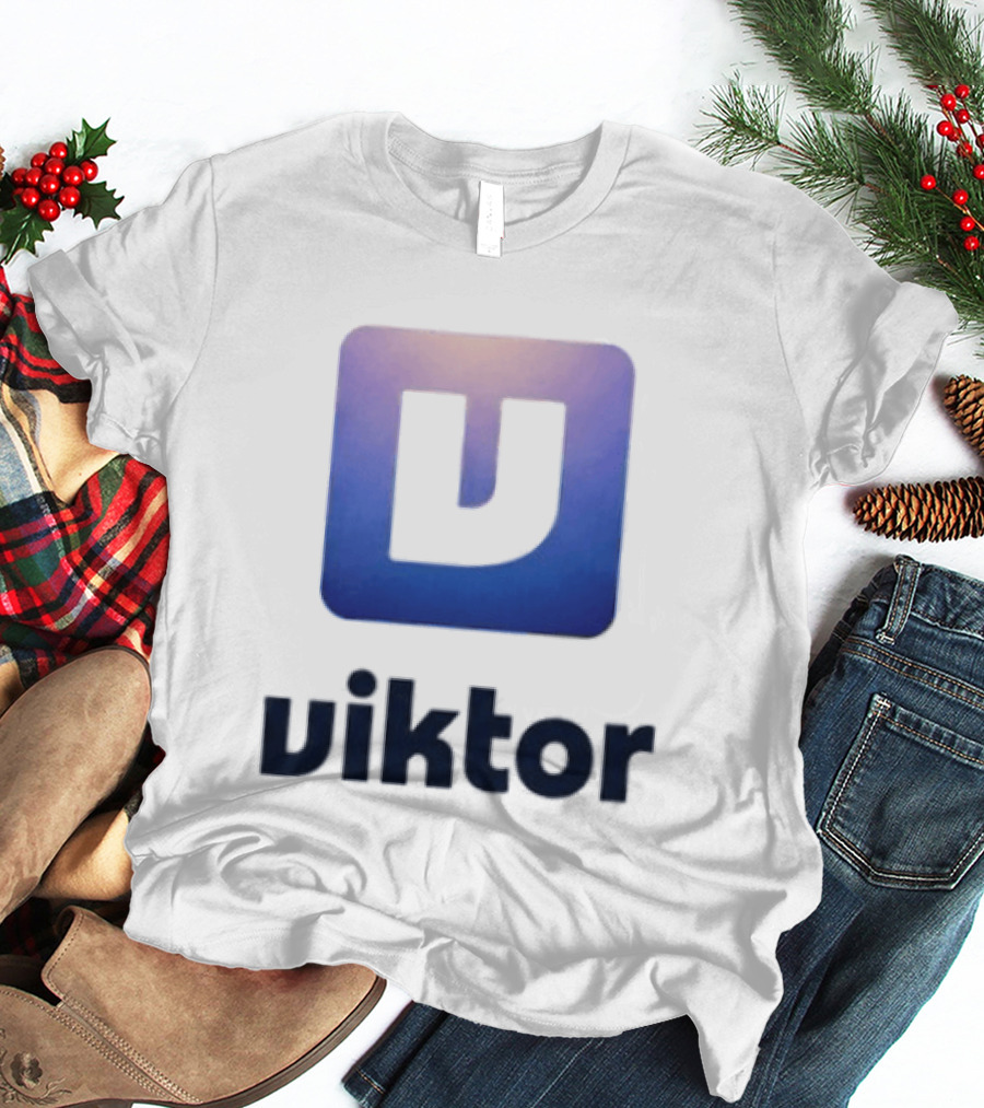 Viktor Square Icon Blue Gradient T-Shirt