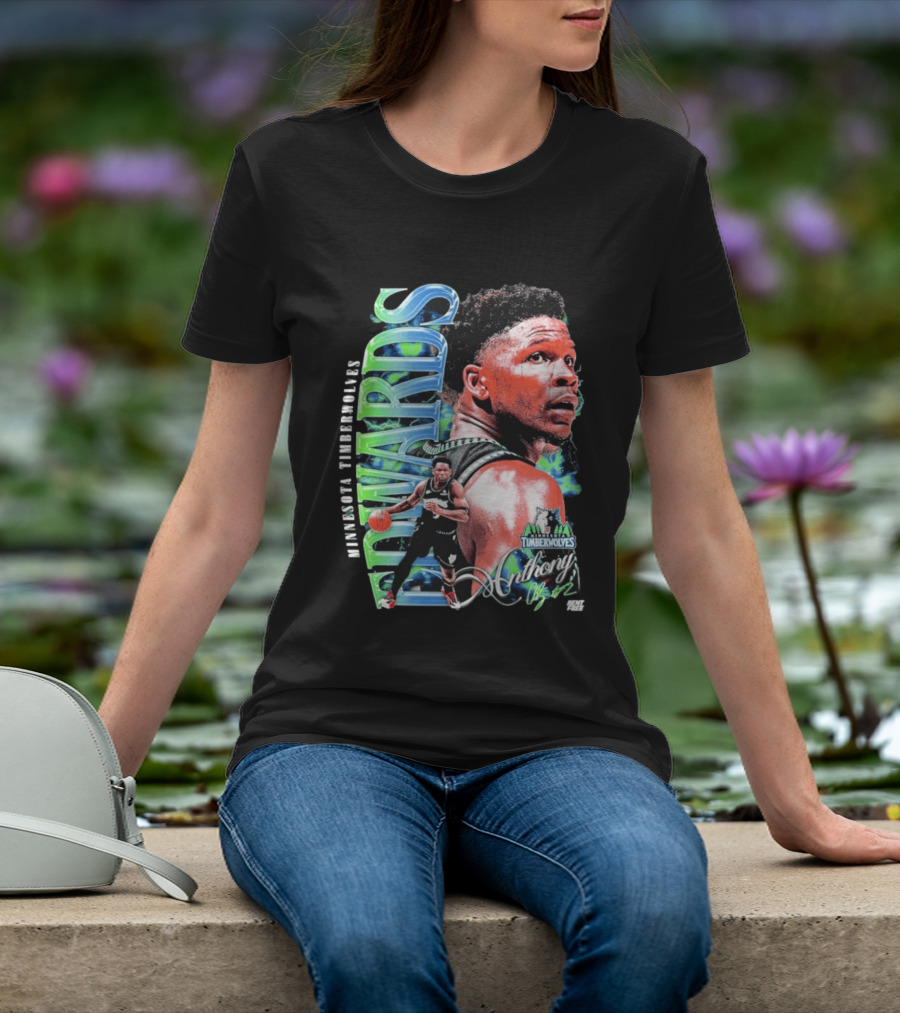 Anthony Edwards Minnesota Timberwolves Basketball Star Collage T-Shirt