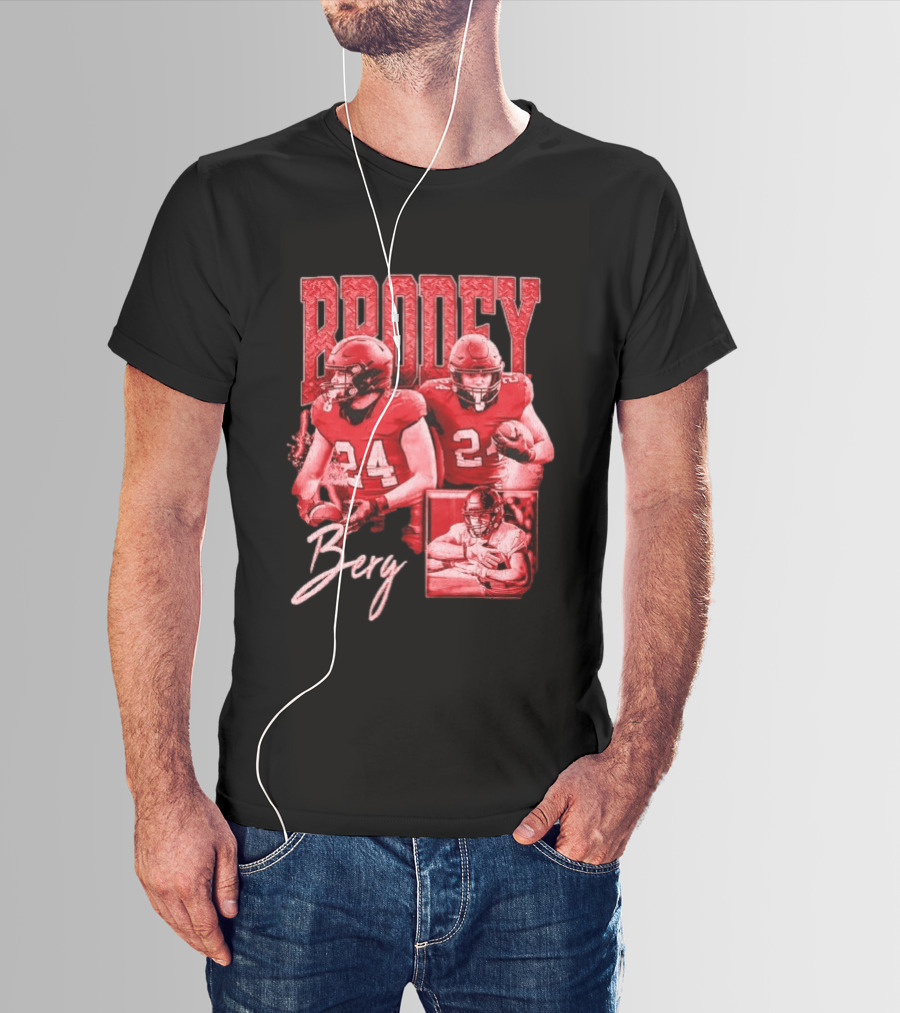 Brodey Berg Football 24 Player Athlete Sports T-Shirt