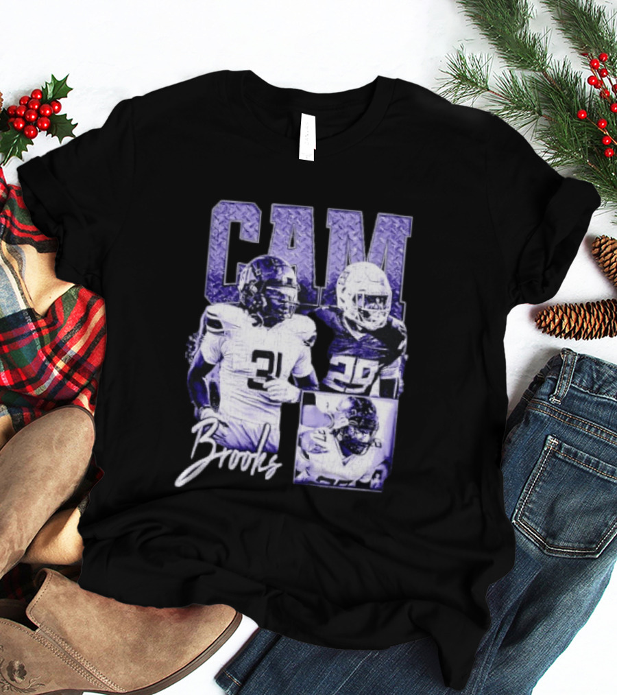 Cam Brooks Texas Longhorns Football NCAA Player Collage 31 29 T-Shirt