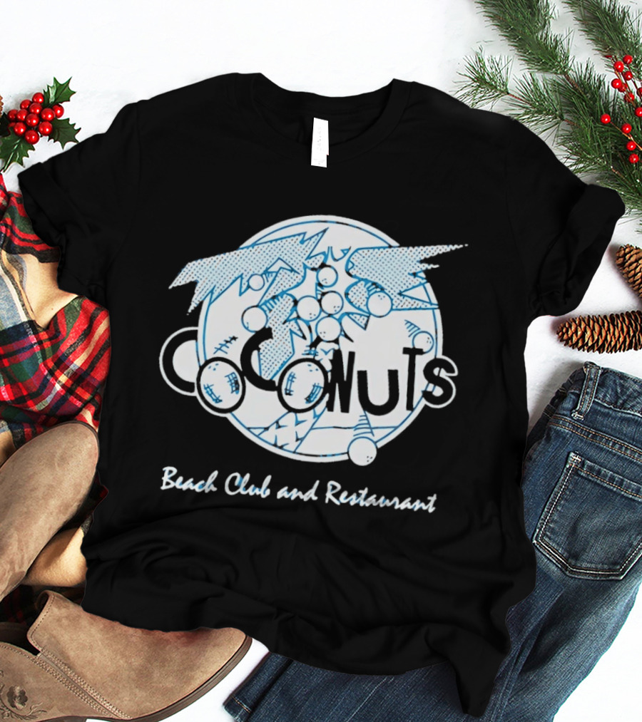 Coconuts Beach Club And Restaurant Tropical Palm Tree T-Shirt