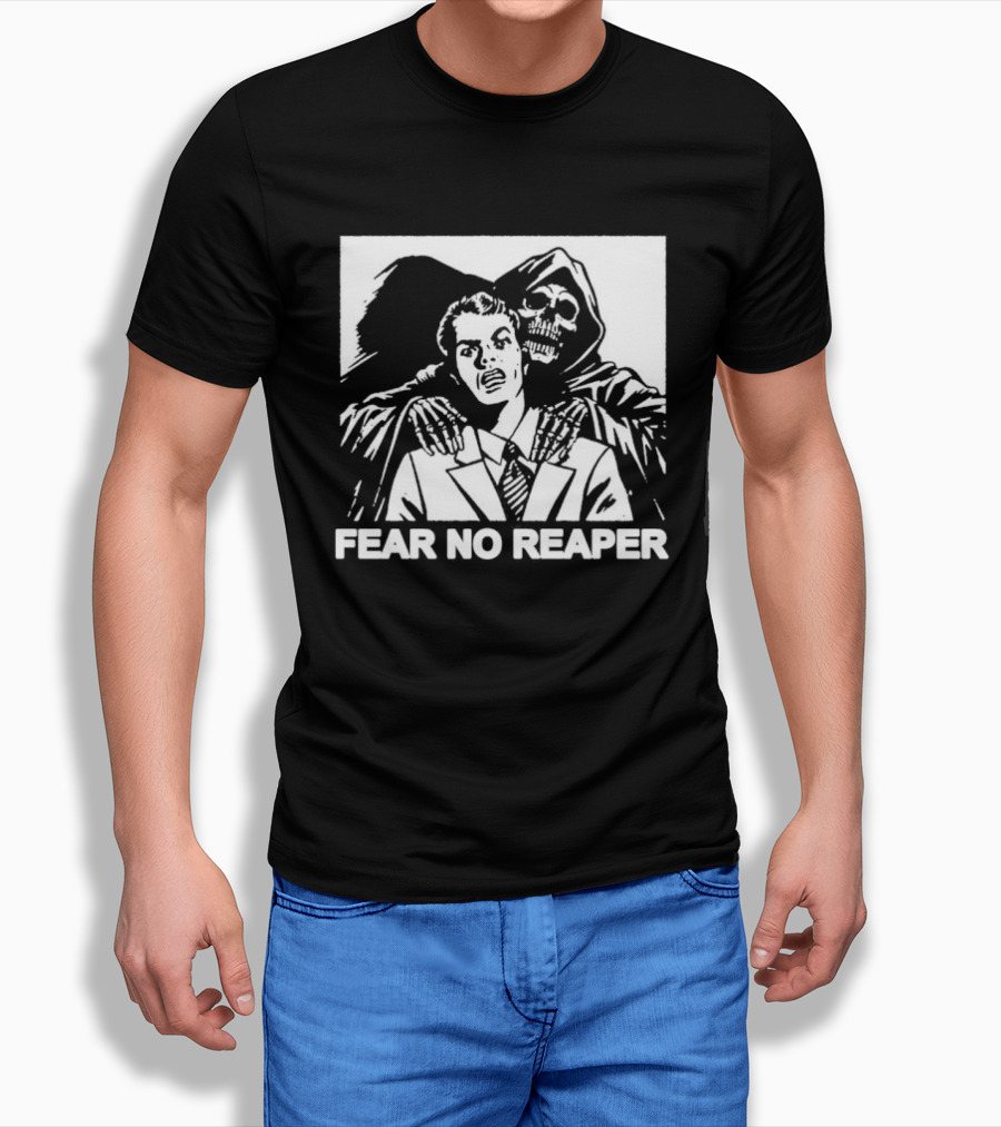 Fear No Reaper Grim Death Skull Horror T-Shirt