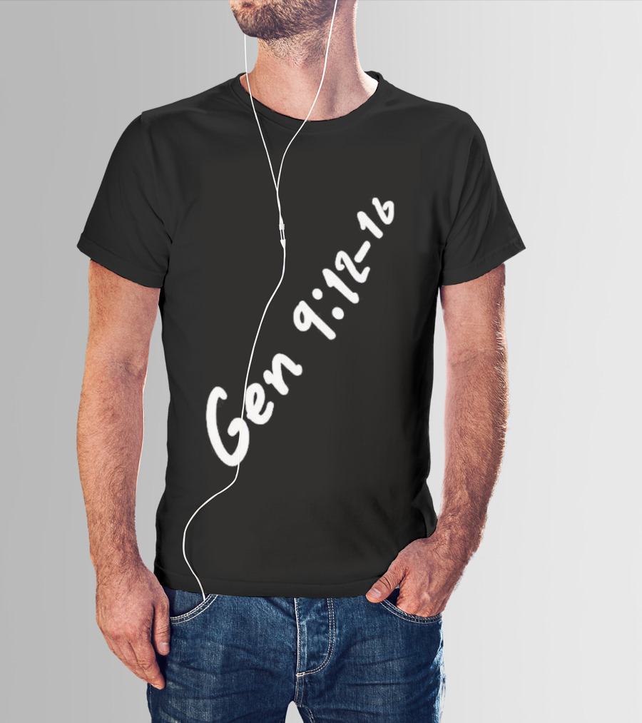 Gen 9:12 16 Text Diagonal Scripture Reference T-Shirt