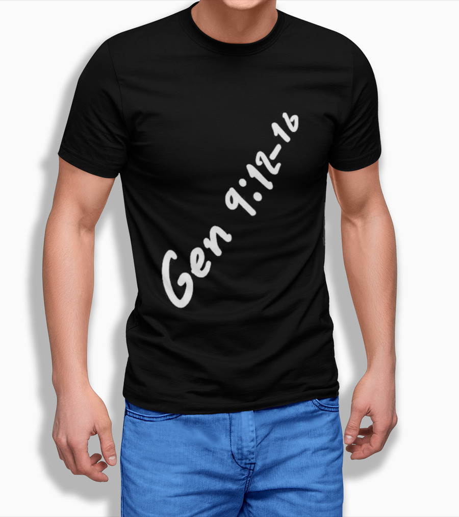 Gen 9:12 16 Text Diagonal Scripture Reference T-Shirt