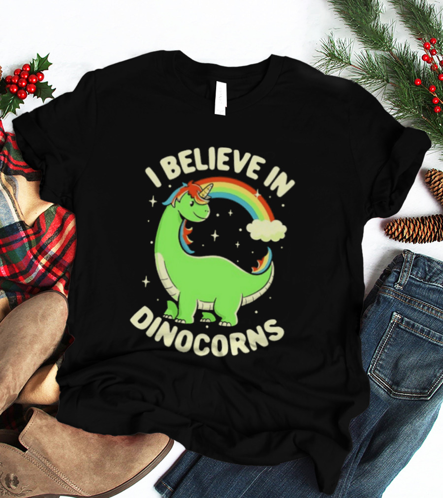 I Believe In Dinocorns Dinosaur Unicorn Rainbow Magic T-Shirt