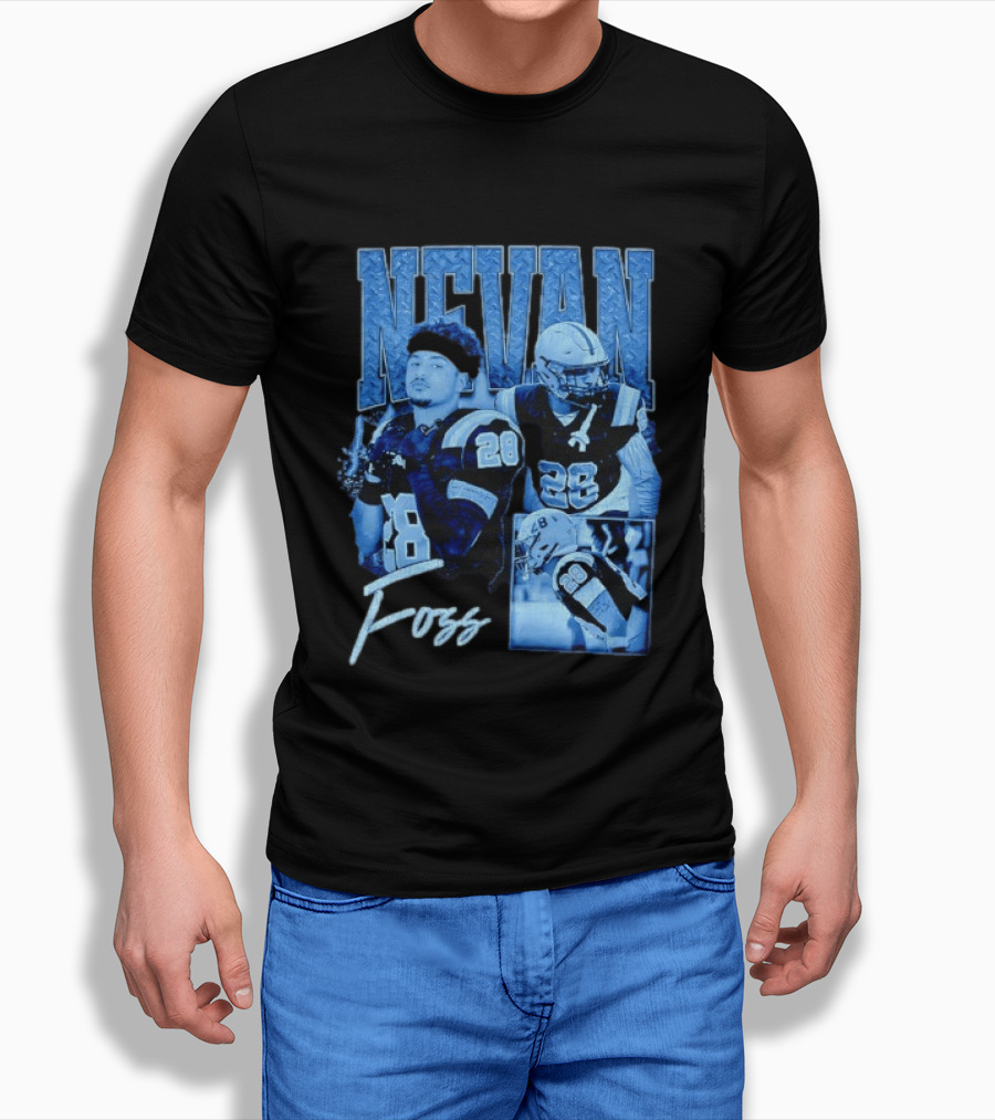 Nevan Foss Number 28 Football Athlete Sports Jersey T-Shirt