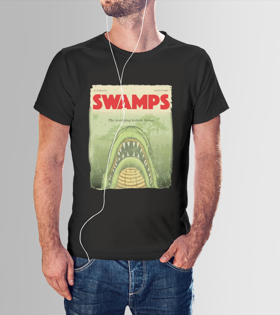 Authentic Outfitters Swamps The Terrifying Hidden Threat T-Shirt