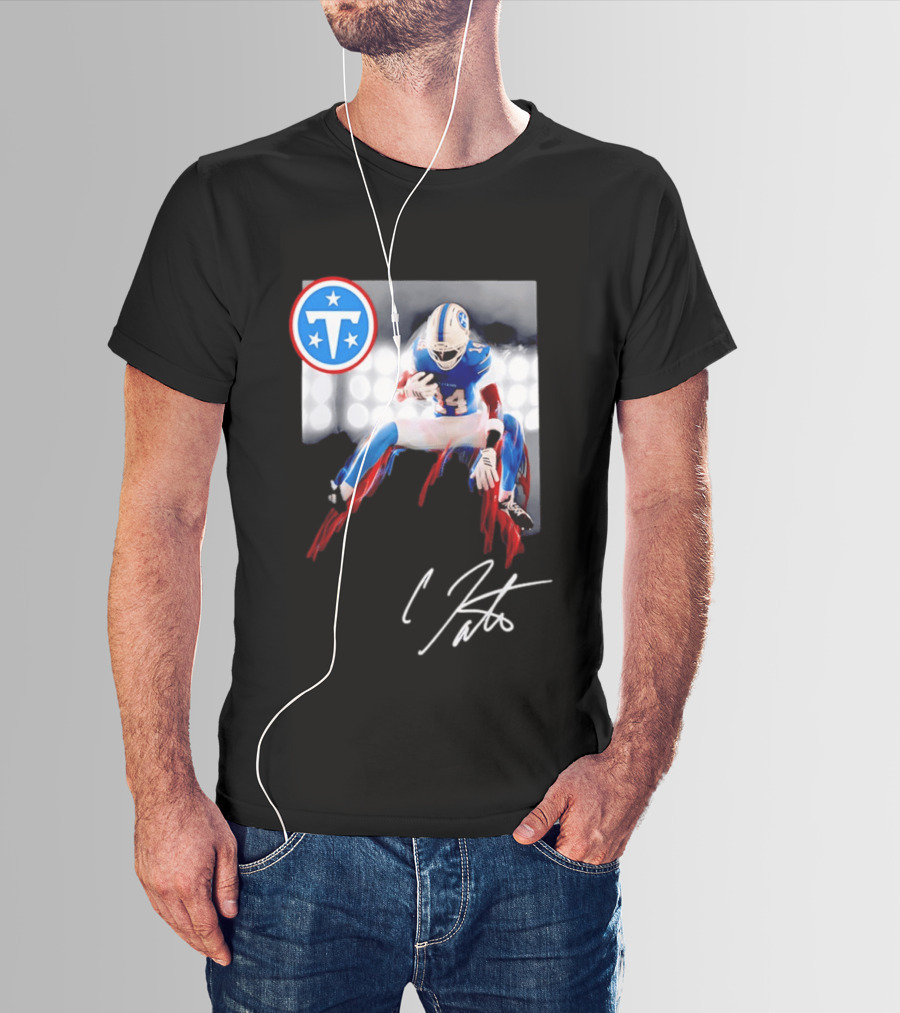 Tennessee Titans Carnell Tate Rookie Legacy 14 Blue Red T-Shirt