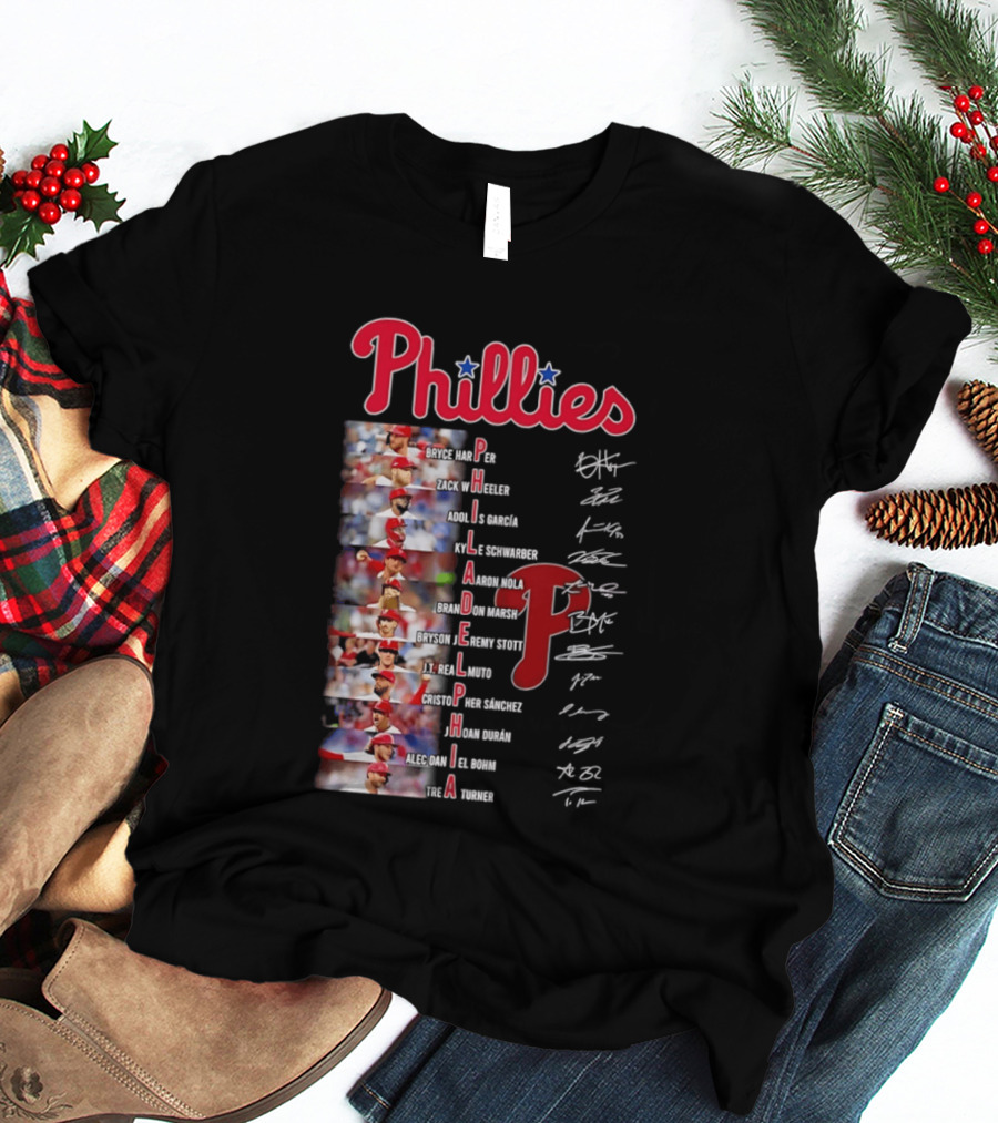 Phillies Baseball Stars Philadelphia Players Lineup T-Shirt