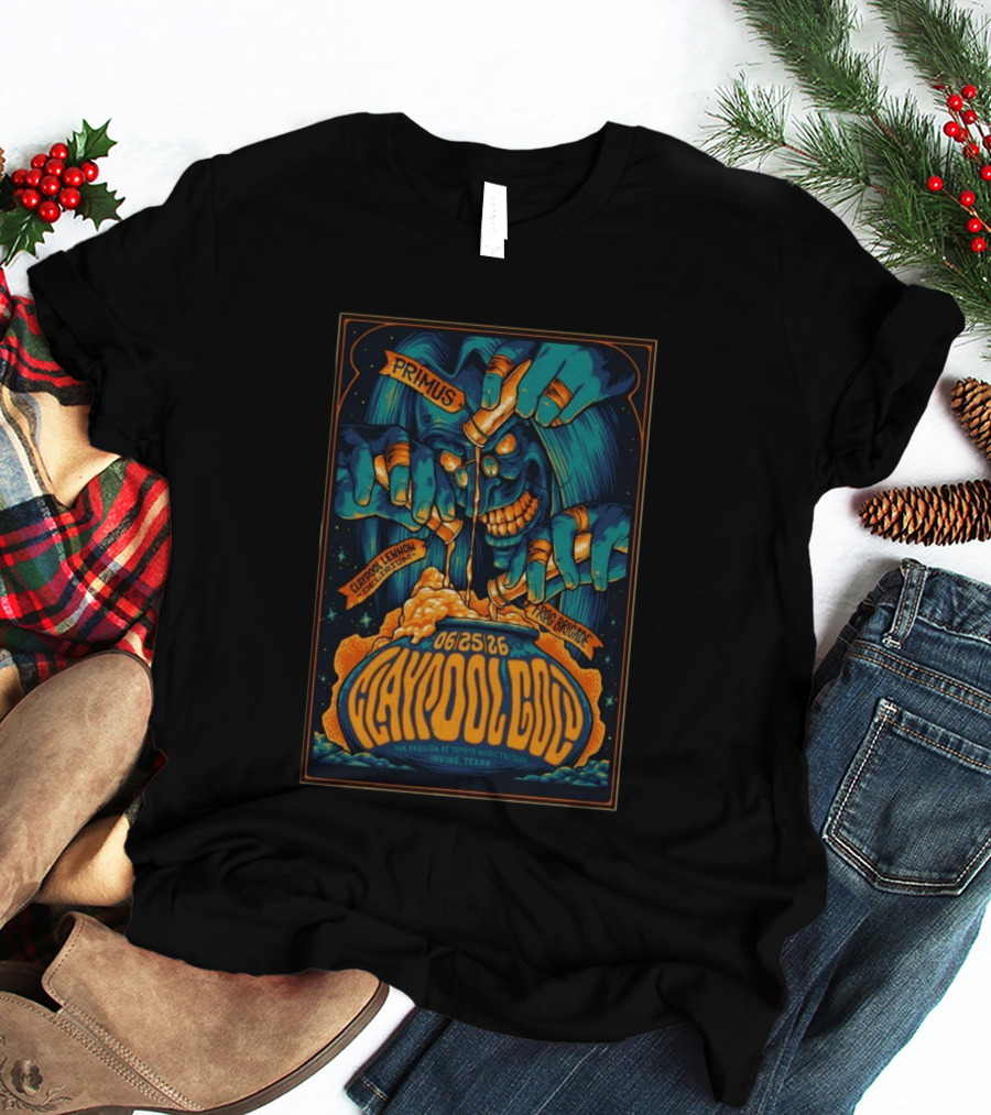 Primus Claypool Lennon Delirium Frog Brigade June 25 2026 Pavilion Toyota Music Factory Irving TX T-Shirt