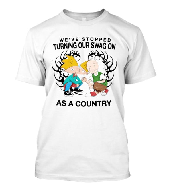 We Have Stopped Turning Our Swag On As A Country Cartoon Characters Mashup T-Shirt