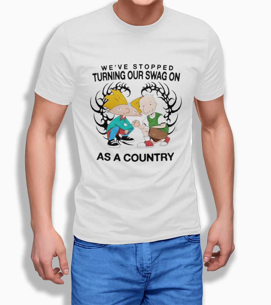 We Have Stopped Turning Our Swag On As A Country Cartoon Characters Mashup T-Shirt