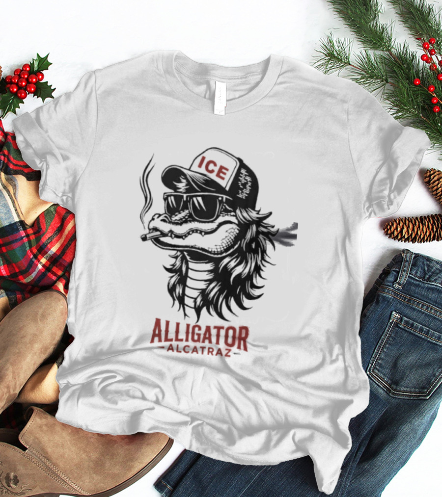 Alligator Alcatraz Ice Smoking T-Shirt