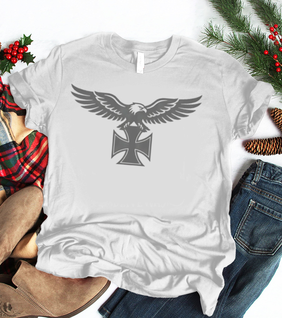Blackout Eagle Iron Cross Military T-Shirt