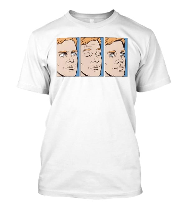 Blinking White Guy Meme Reaction Face Comic Triptych T-Shirt