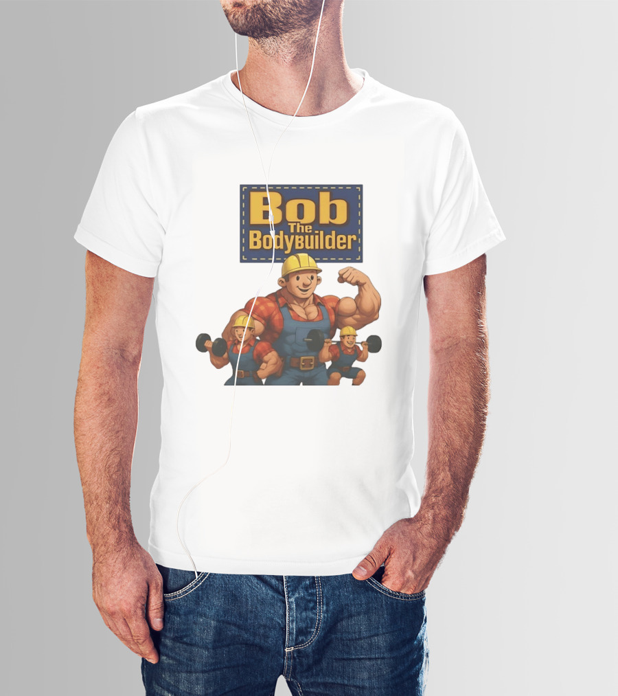 Bob The Bodybuilder Strongman Lifting Weights Movie T-Shirt