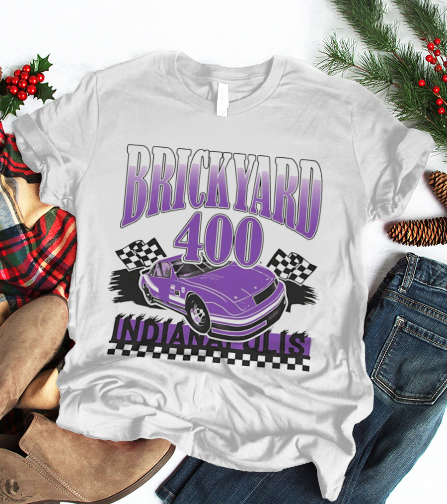 Brickyard 400 Indianapolis Purple Race Car NASCAR Event T-Shirt