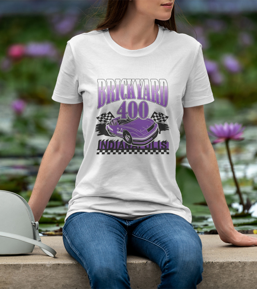 Brickyard 400 Indianapolis Purple Race Car NASCAR Event T-Shirt
