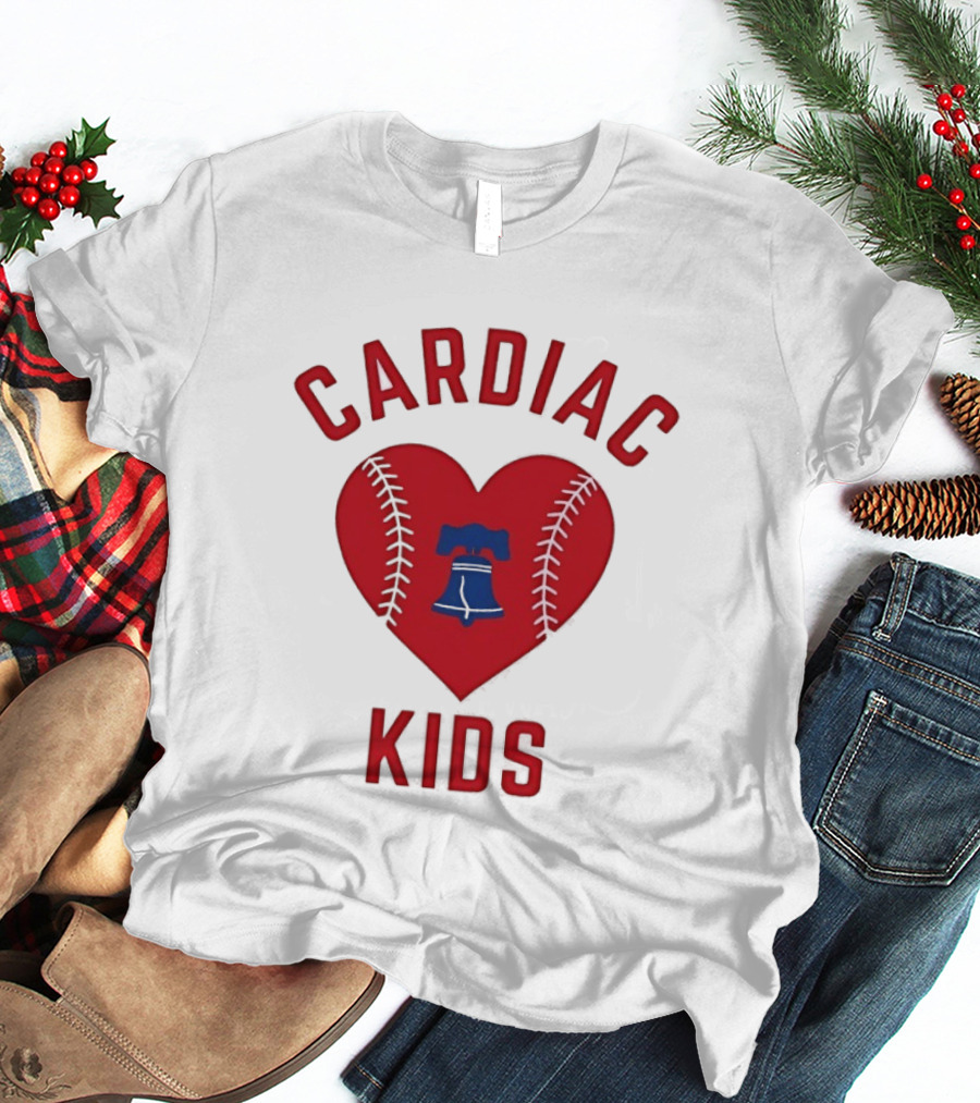 Cardiac Kids Philadelphia Phillies Heart Baseball T-Shirt