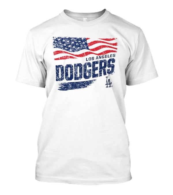 Los Angeles Dodgers American Flag T-Shirt