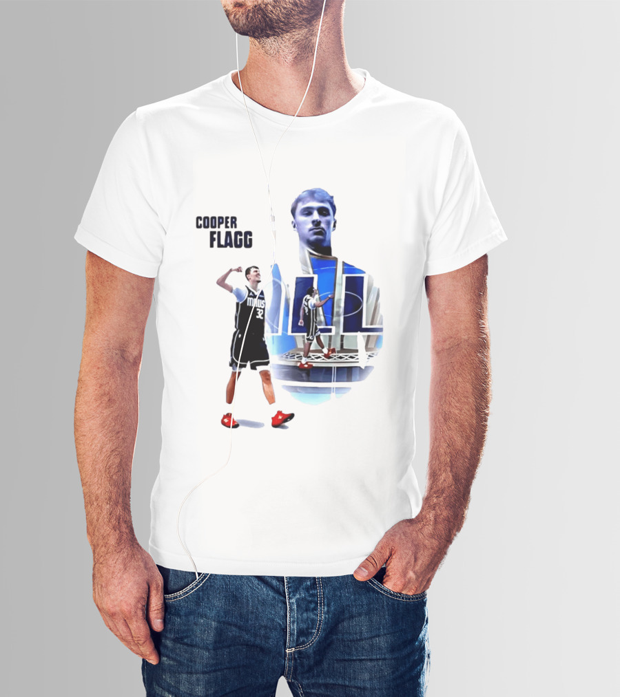 Cooper Flagg Dallas Mavericks MAUS 32 Basketball Player Art 2026 NBA Rookie Of The Year T-Shirt