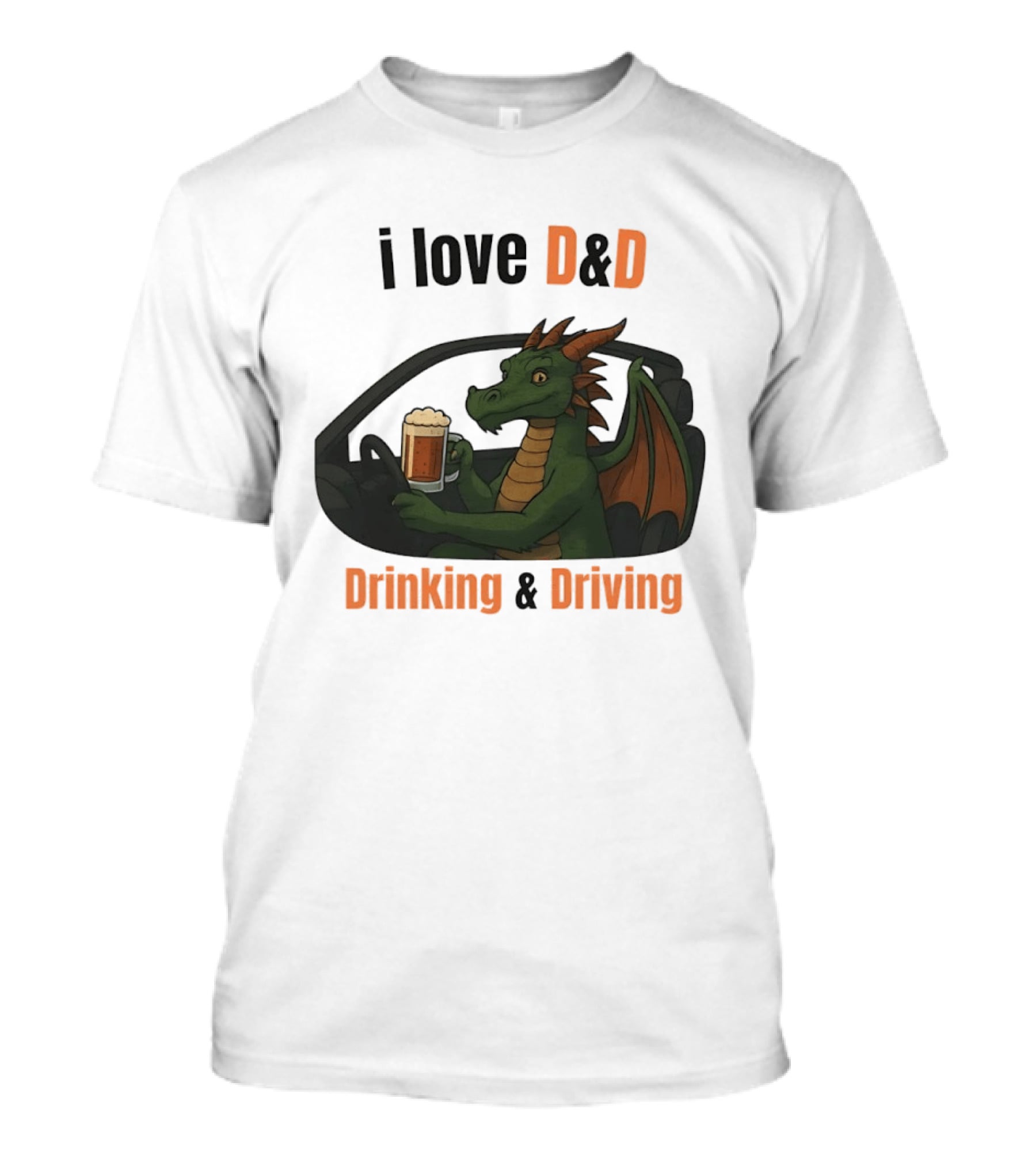 I Love D&D Dragon Beer Drinking And Driving T-Shirt