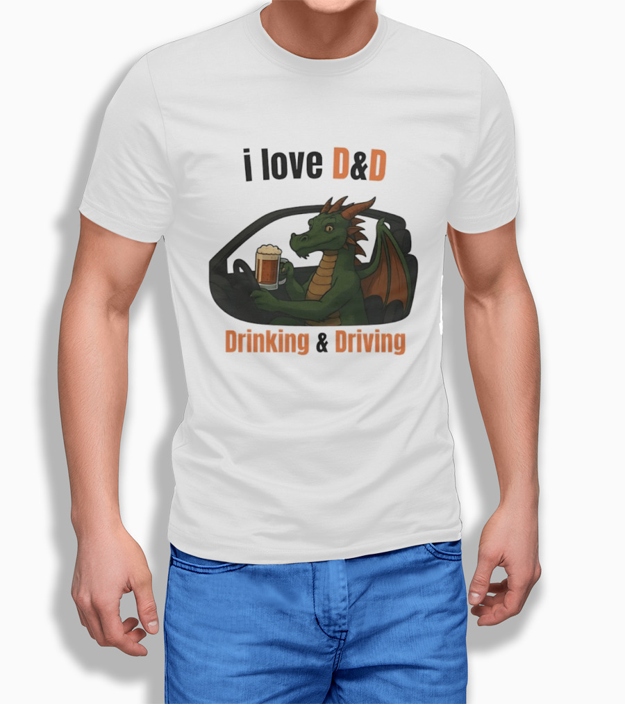 I Love D&D Dragon Beer Drinking And Driving T-Shirt