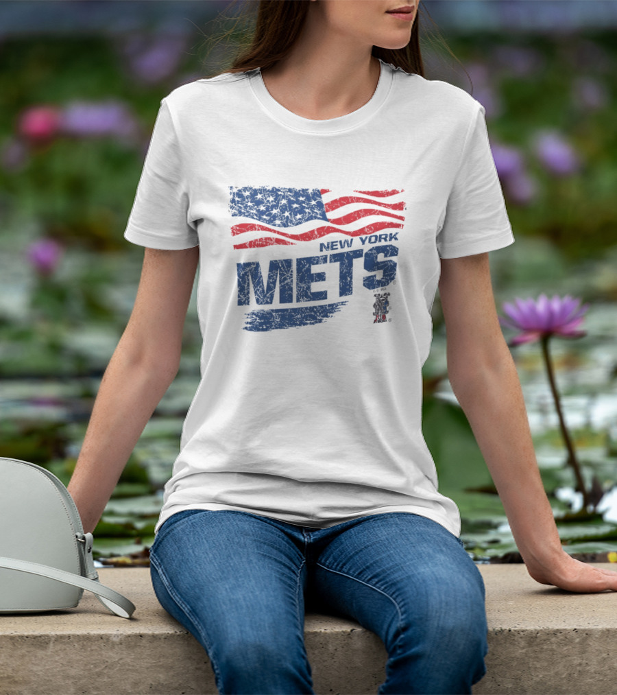 New York Mets 4th Of July American Flag Stars And Stripes 250th Anniversary T-Shirt