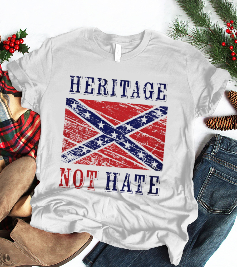 Heritage Not Hate Confederate Flag Southern T-Shirt
