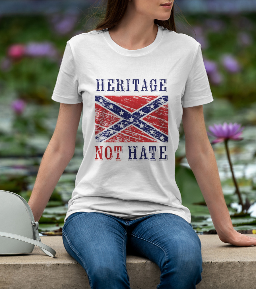 Heritage Not Hate Confederate Flag Southern T-Shirt