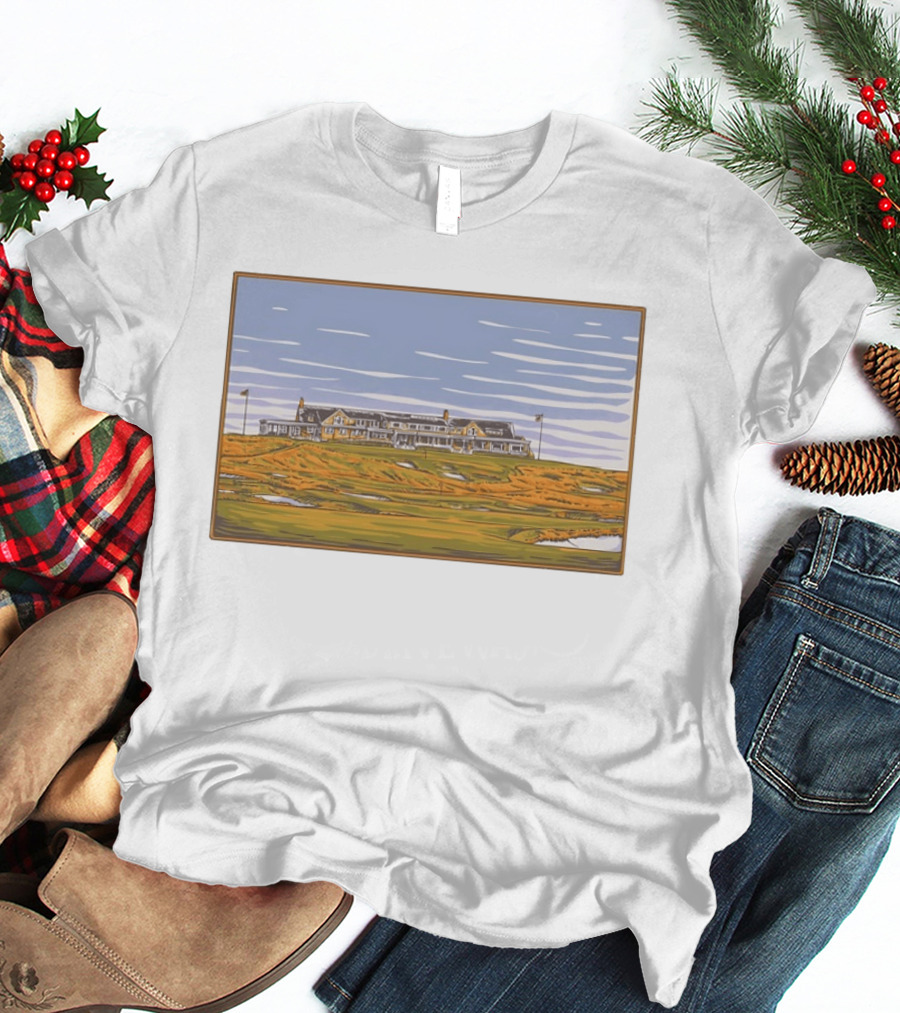 Southampton Golf Course Clubhouse Landscape Painting T-Shirt