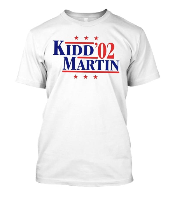 Kidd Martin '02 New Jersey Basketball Campaign Retro Stars T-Shirt