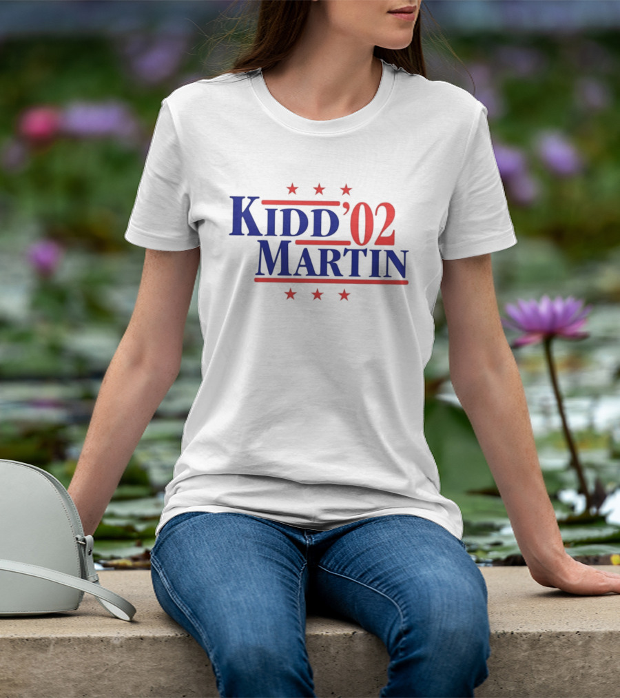 Kidd Martin '02 New Jersey Basketball Campaign Retro Stars T-Shirt