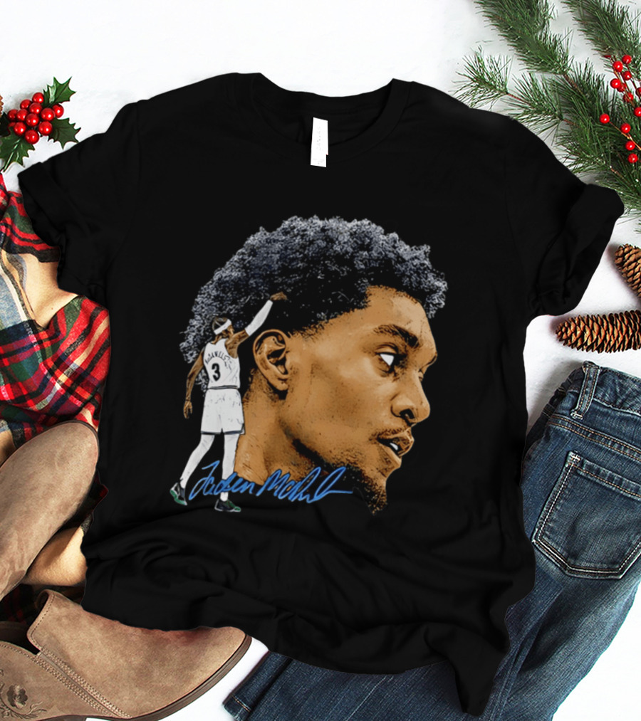 Anthony Edwards Minnesota Timberwolves Jordan McLaughlin Signature T-Shirt