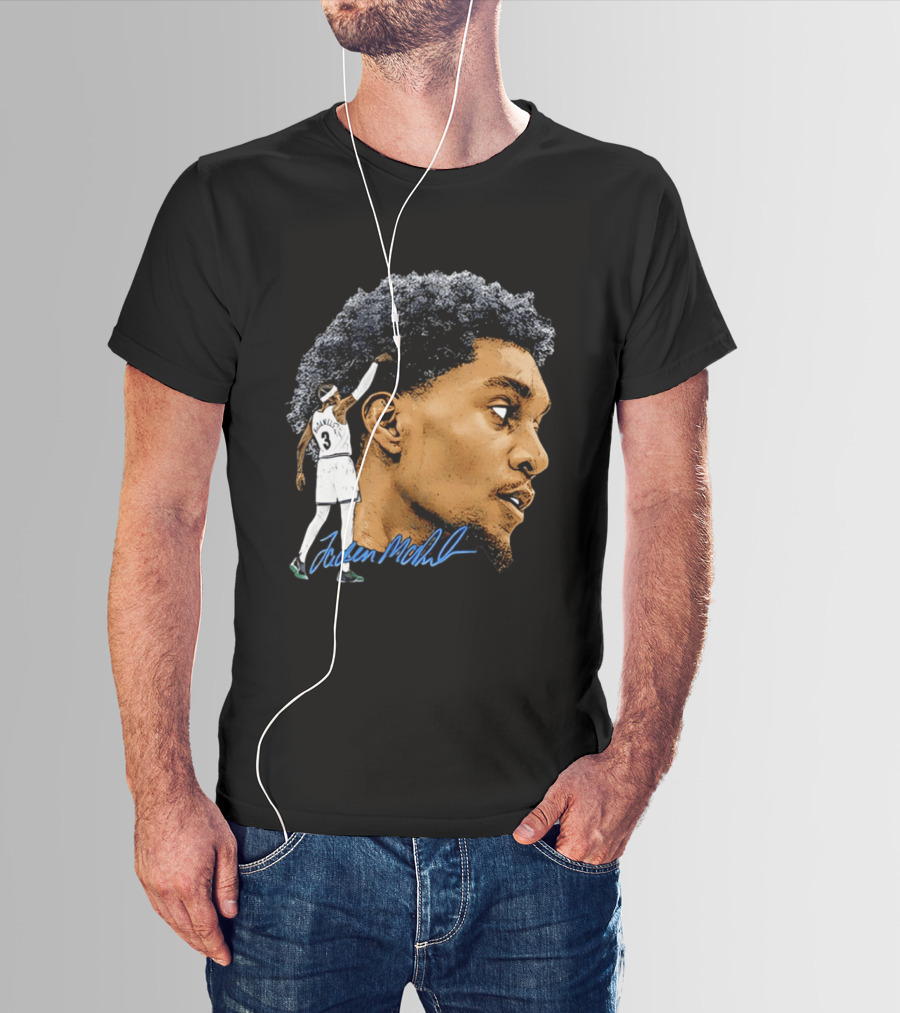 Anthony Edwards Minnesota Timberwolves Jordan McLaughlin Signature T-Shirt