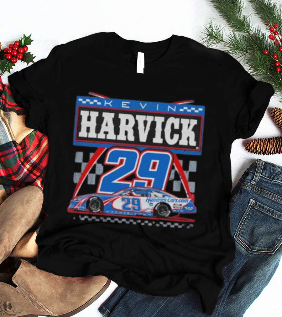 Kevin Harvick 29 Hendrick Cars NASCAR Racing Checkered Flag T-Shirt